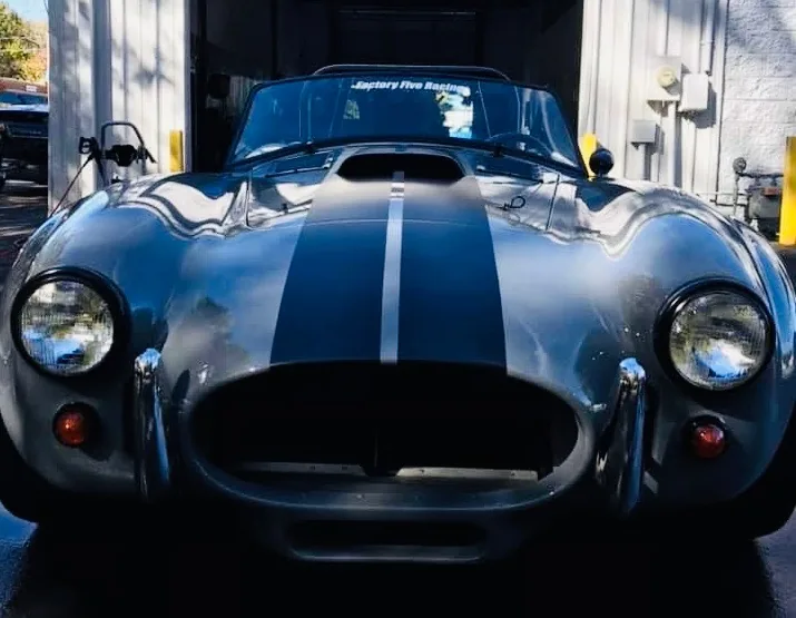 Blue Shelby Cobra after professional detailing at Firestone Auto Detail